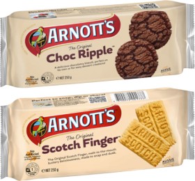 Arnotts-Scotch-Finger-or-Choc-Ripple-Biscuits-250g on sale