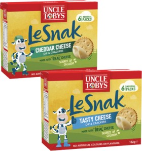 Uncle-Tobys-Le-Snak-132g on sale