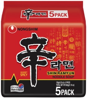 Nongshim-Shin-Ramyun-Noodle-5-Pack-600g on sale