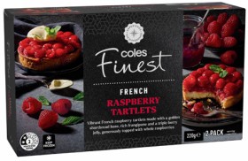 Coles+Finest+French+Raspberry+Tartlets+2+Pack+220g