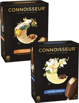 Connoisseur-Ice-Cream-Sticks-4-Pack-6-Pack-360mL-400mL on sale