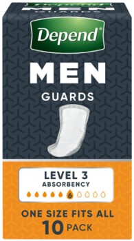 Depend+Men+Level+3+Guards+10+Pack