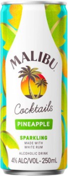 NEW+Malibu+Pineapple+Cans+4x250mL