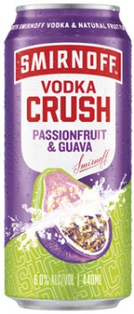 NEW+Smirnoff+Crush+Passionfruit+%26amp%3B+Guava+6%25+Cans+4x440mL