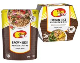 SunRice-Microwave-Rice-Pouch-250g-or-Rice-Cup-2-Pack-Selected-Varieties on sale