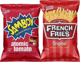 French-Fries-or-Samboy-Potato-Chips-175g-Selected-Varieties on sale