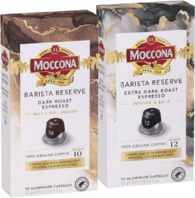 Moccona-Barista-Reserve-Coffee-Capsules-10-Pack-Selected-Varieties on sale