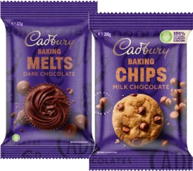 Cadbury+Baking+Chocolate+Chips+200g%2C+Melts+225g+or+Block+180g+Selected+Varieties