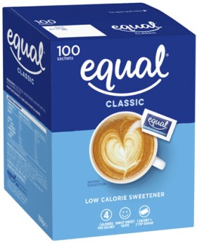 Equal+Sweetener+Sachets+100+Pack