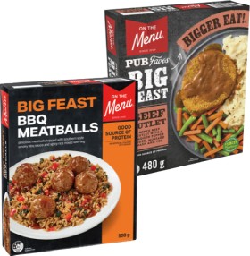 On-The-Menu-Big-Feast-Frozen-Meal-480500g-Selected-Varieties on sale