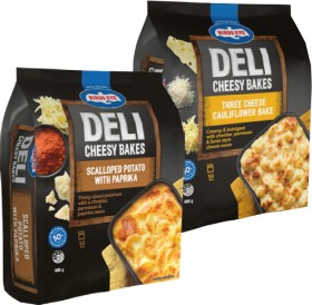 Birds-Eye-Deli-Cheesy-Bakes-600g-Selected-Varieties on sale