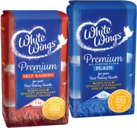 White-Wings-Premium-Self-Raising-or-Plain-Flour-1kg-Selected-Varieties on sale