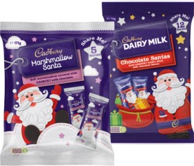 Cadbury-Dairy-Milk-Chocolate-Santa-12-Pack-or-Marshmallow-Santa-5-Pack-Share-Bag on sale