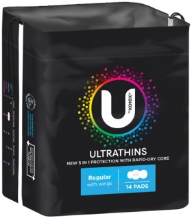 U-By-Kotex-Pads-6-16-Pack-Selected-Varieties on sale