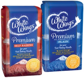 White-Wings-Premium-Self-Raising-or-Plain-Flour-1kg-Selected-Varieties on sale