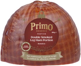 Primo-Reserve-Double-Smoked-Leg-Ham-Portion-800g on sale