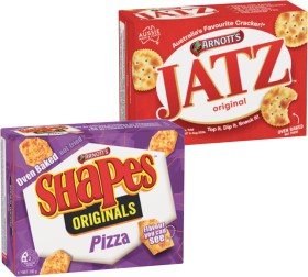 Arnott%26rsquo%3Bs+Jatz+225g%2C+Shapes+130-190g+or+Salada+Crackers+250g+Selected+Varieties