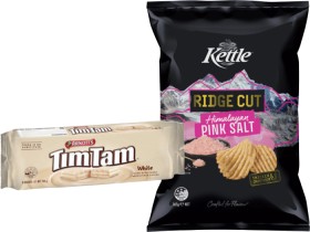 Arnott%26rsquo%3Bs+Tim+Tam+Chocolate+Biscuits+165%E2%80%91200g%2C+Kettle+Ridge+Cut+Chips+165g+or+Red+Rock+Deli+Style+Chips+150-165g+Selected+Varieties