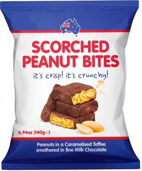 Scorched-Peanut-Bites-Share-Pack-140g on sale