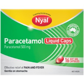 Nyal-Paracetamol-Liquid-Capsules-Pk-16 on sale