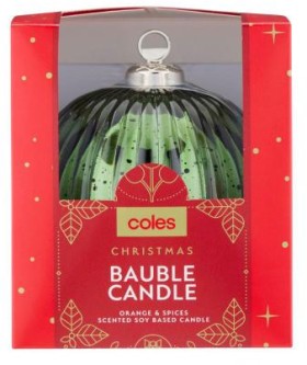 Coles-Scented-Bauble-Candle on sale