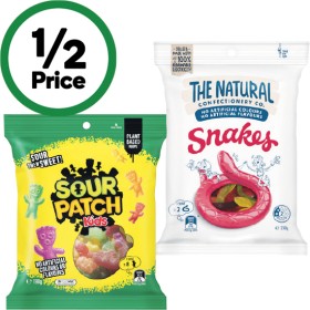 The-Natural-Confectionery-Co-130-230g-Sour-Patch-Kids-190g-or-Pascall-Sugar-Bags-160-300g on sale