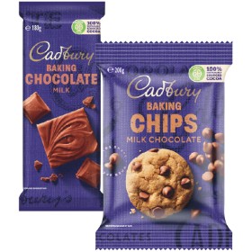 Cadbury-Chocolate-Chips-Melts-or-Blocks-180-225g on sale