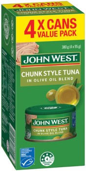 John-West-Tuna-Multipack-4x95g-Selected-Varieties on sale