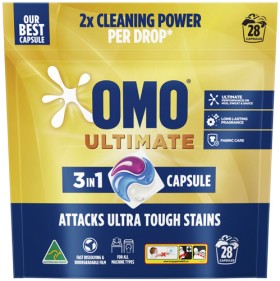 OMO+Ultimate+Laundry+Liquid+2+Litre%2C+Powder+2kg+or+Capsules+28+Pack+Selected+Varieties