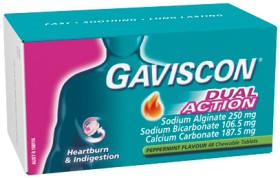 Gaviscon+Dual+Action+Chewable+Tablets+48+Pack%2A%2A