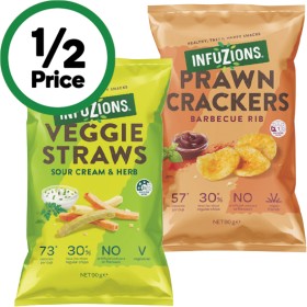 Infuzions+Veggie+Straws%2C+Veggie+Rings+or+Prawn+Crackers+90g