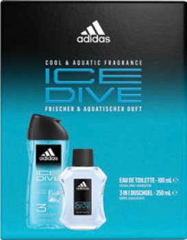 Adidas+Ice+Dive+Eau+De+Toilette+100mL+%26amp%3B+Shower+Gel+250mL+2+Piece+Set