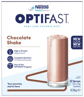 Optifast+VLCD+Shake+Chocolate+Flavour+12+x+53g+Sachets