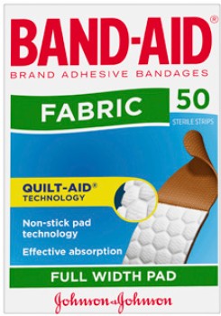Band-Aid+Fabric+Strips+50+Pack
