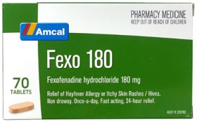 Amcal+Fexo+180mg+Hayfever+Allergy+Relief+70+Tablets