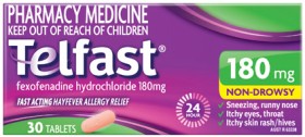 Telfast+Hayfever+Allergy+Relief+180mg+30+Tablets