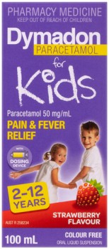 Dymadon-Paracetamol-for-Kids-2-12-Years-Strawberry-Flavour-100mL on sale