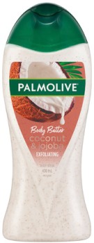 Palmolive-Body-Butter-Coconut-Jojoba-Exfoliating-Body-Wash-400mL on sale