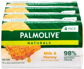 Palmolive-Naturals-Milk-Honey-Soap-90g-4-Pack on sale