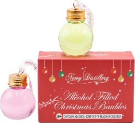 Newy-Distillery-Christmas-Flavoured-Vodka-Baubles-Candy-Cane-and-Vanilla-Peppermint-50mL on sale