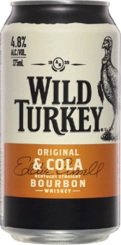 Wild+Turkey+Bourbon+and+Cola+Cans+375mL