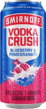 NEW+Smirnoff+Crush+Blueberry+Pomegr+440mL