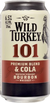 Wild+Turkey+101+Bourbon+%26amp%3B+Cola+Cans+10+Pack+375mL