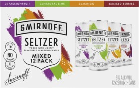Smirnoff-Seltzer-Mix-Pack-12x250mL on sale