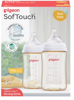 Pigeon+SofTouch+PPSU+Baby+Bottle+3%2B+Months+2+x+240ml
