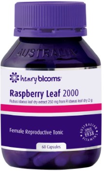 Henry-Blooms-Raspberry-Leaf-2000mg-60-Capsules on sale