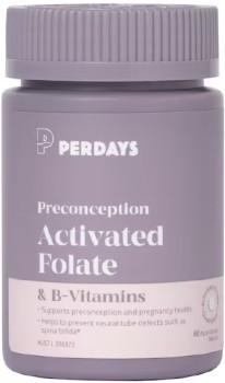 Perdays-Preconception-Activated-Folate-B-Vitamins-60-Tablets on sale