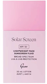 GEM-Solar-Screen-SPF50-Lightweight-Face-Sunscreen-Fluid on sale
