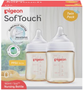 Pigeon+SofTouch+PPSU+Baby+Bottle+0%2B+Months+2+x+160ml