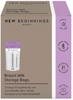 New-Beginnings-Breast-Milk-Storage-Bags-25-Pieces on sale